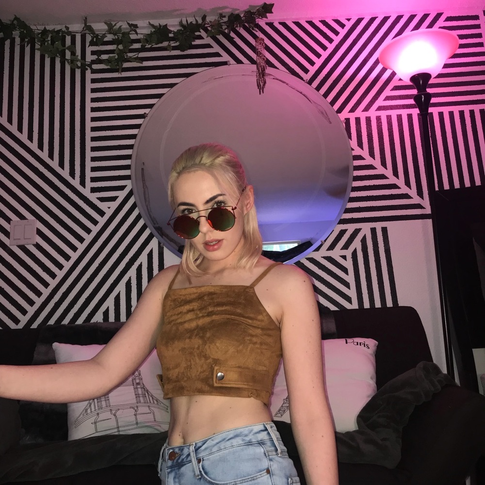 Suede Crop Top